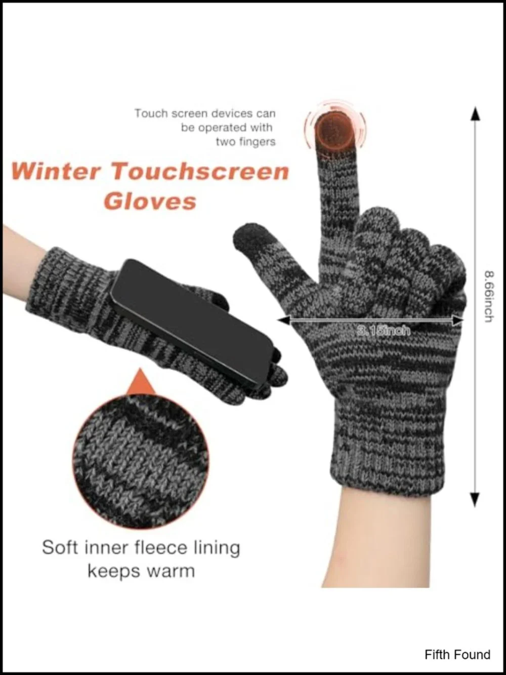 Womens Winter 3-in-1 Set Beanie Scarf Touchscreen Gloves Acrylic Knit